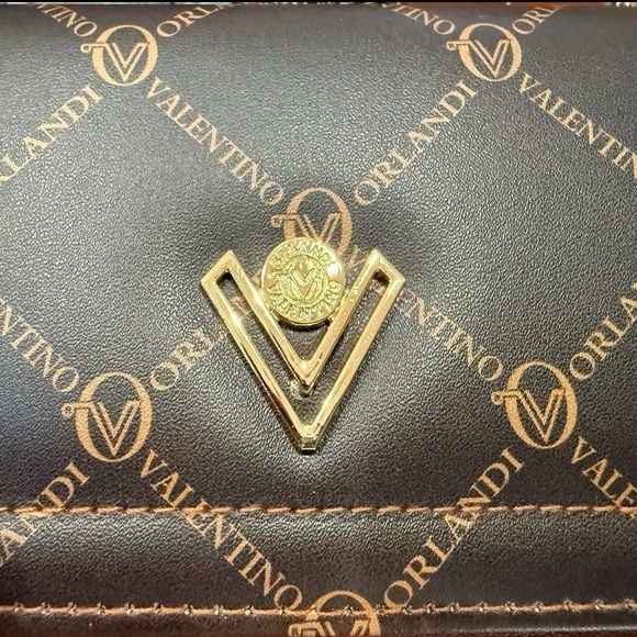 Valentino Orlandi Brown and Gold Crossbody Bag - Picture 2 of 10